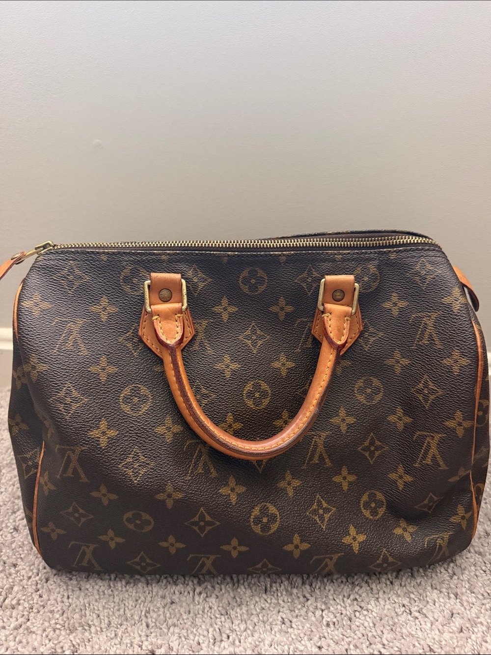 Louis Vuitton Monogram Canvas Satchel Brown & Tan
